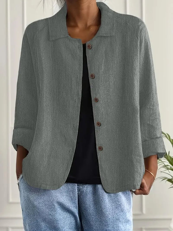 Classic lightweight layering top in black styled for a relaxed weekend outfit