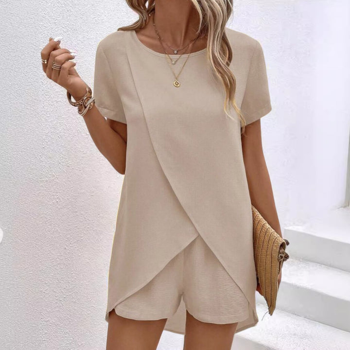 Back view of the elegant co-ord lounge set showing the clean lines and comfortable cut