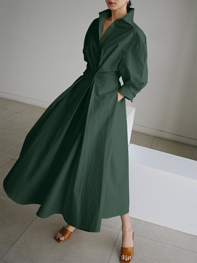 Full-length rear view of the Eden elegant long dress in black showing the overall silhouette
