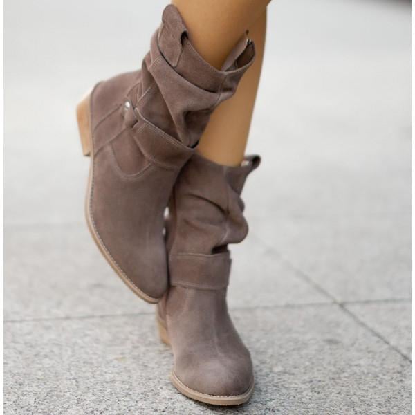 Interior lining detail of Eileen ankle boots showing cushioned footbed