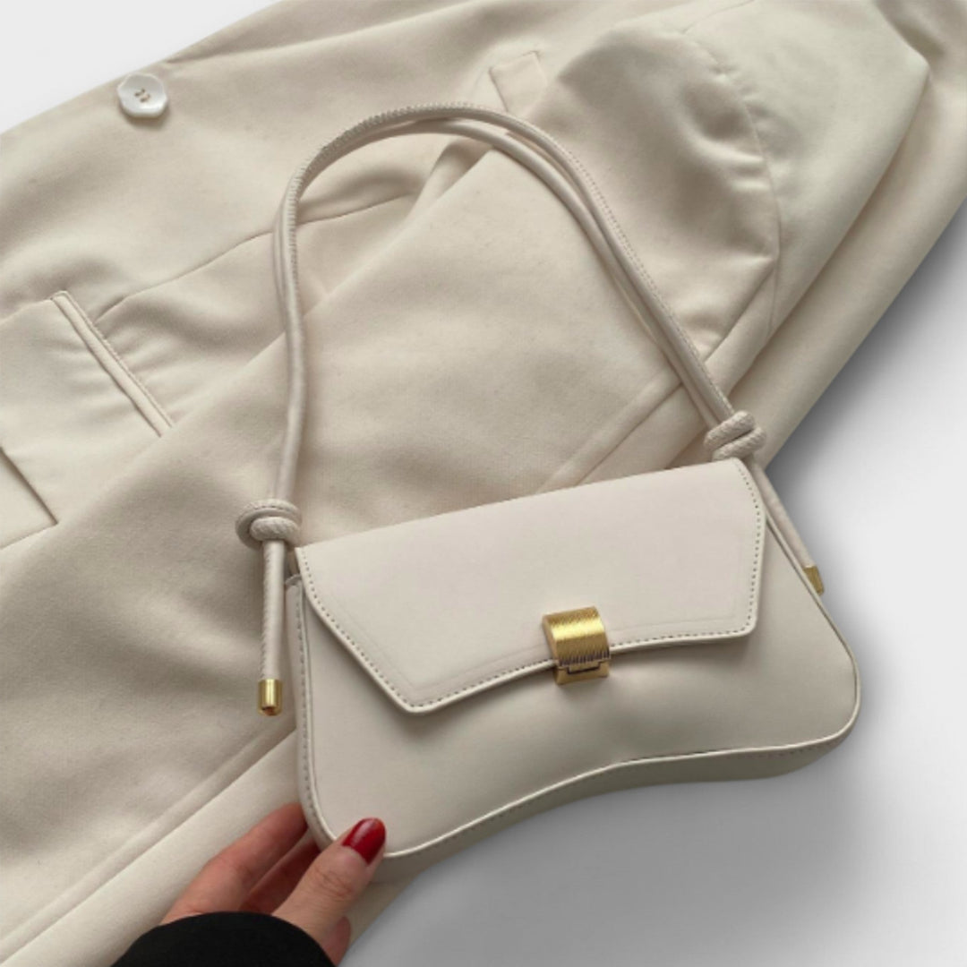 Interior view of the Elida shoulder bag showing practical compartment layout