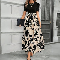 Floral Beige Black
