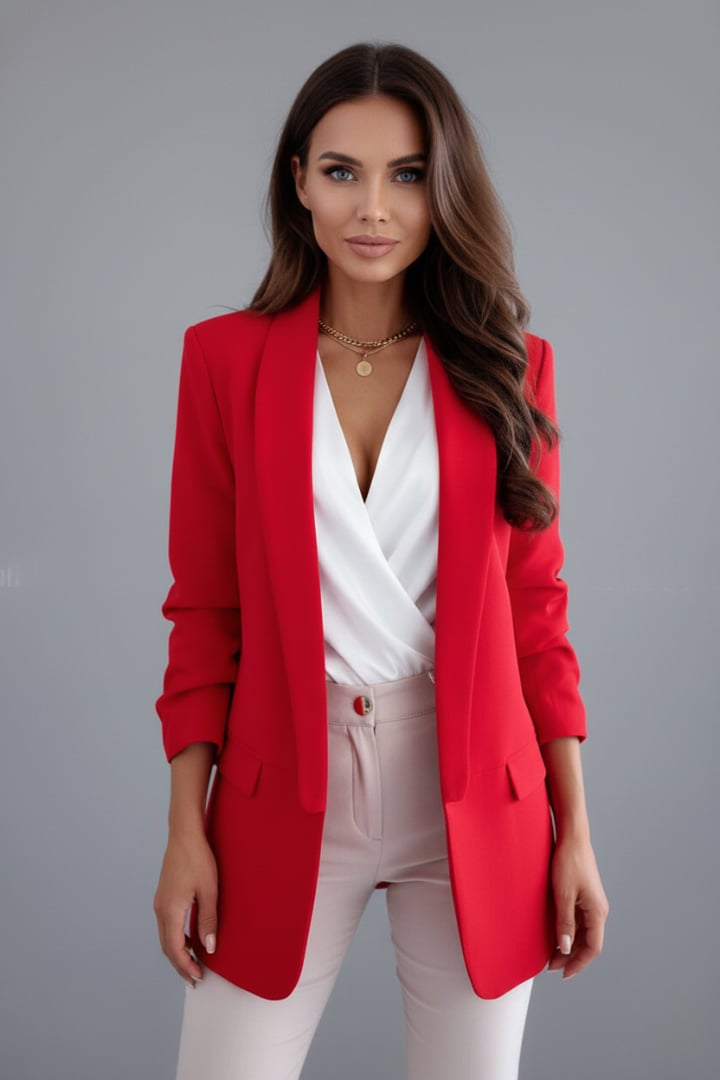 Elysia fitted wrap collar blazer in black styled for an evening occasion