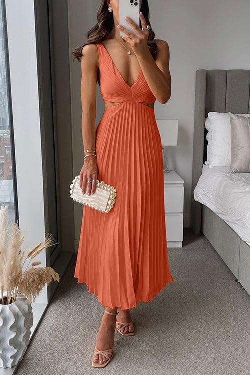Back view of the Evangeline women's maxi dress showing the graceful flowing hem