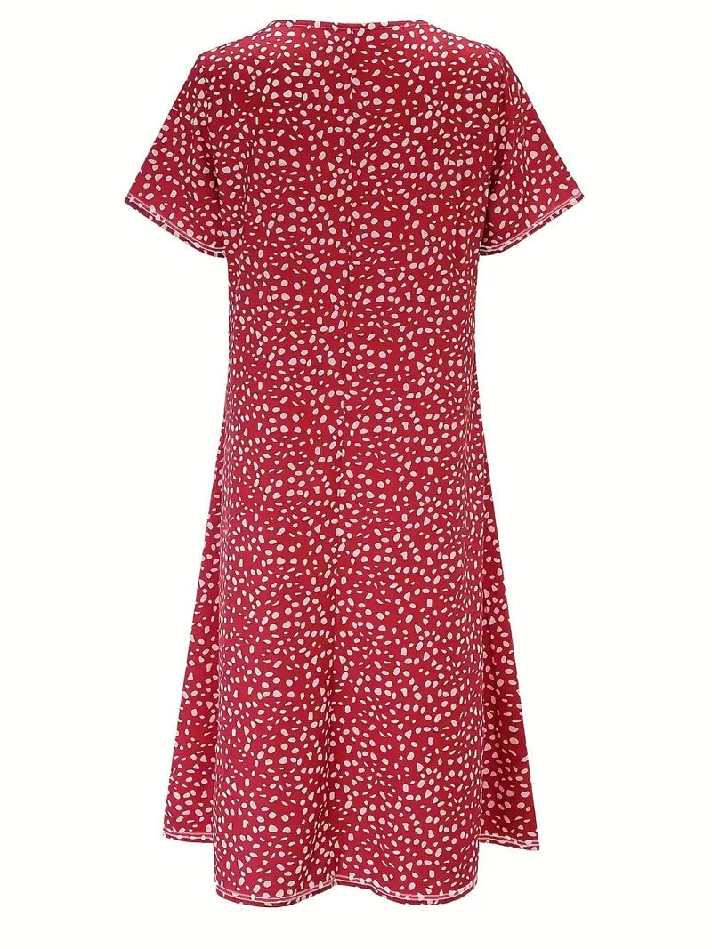 Model styling the Faith elegant dress with heels, showing a complete cocktail-ready evening look