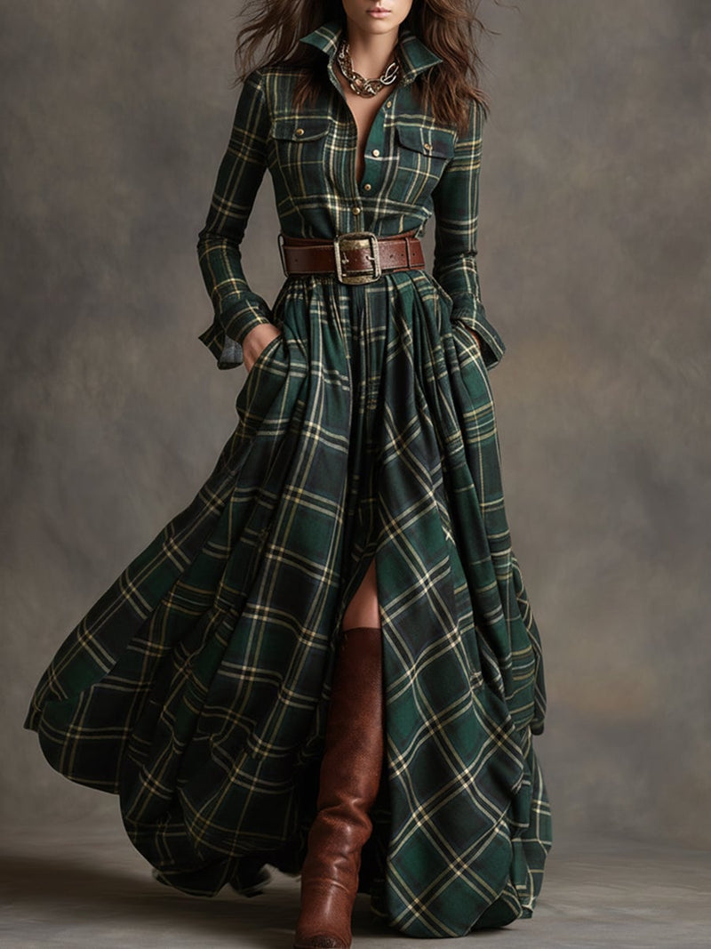 Side view of the Felicity button-up shirt dress highlighting the flattering fit and lightweight fabric