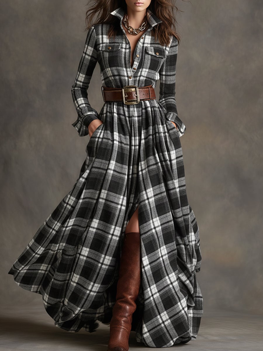 Back view of the Felicity classic button-up shirt dress in black showing the relaxed cut