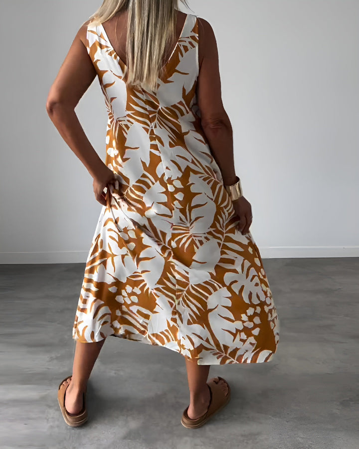Flat lay of the Felicity sleeveless draped evening dress in blue showing fabric and drape detail