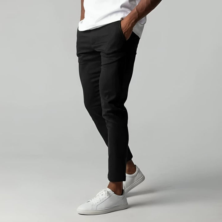 Women's chino pants styled with a casual top and sneakers