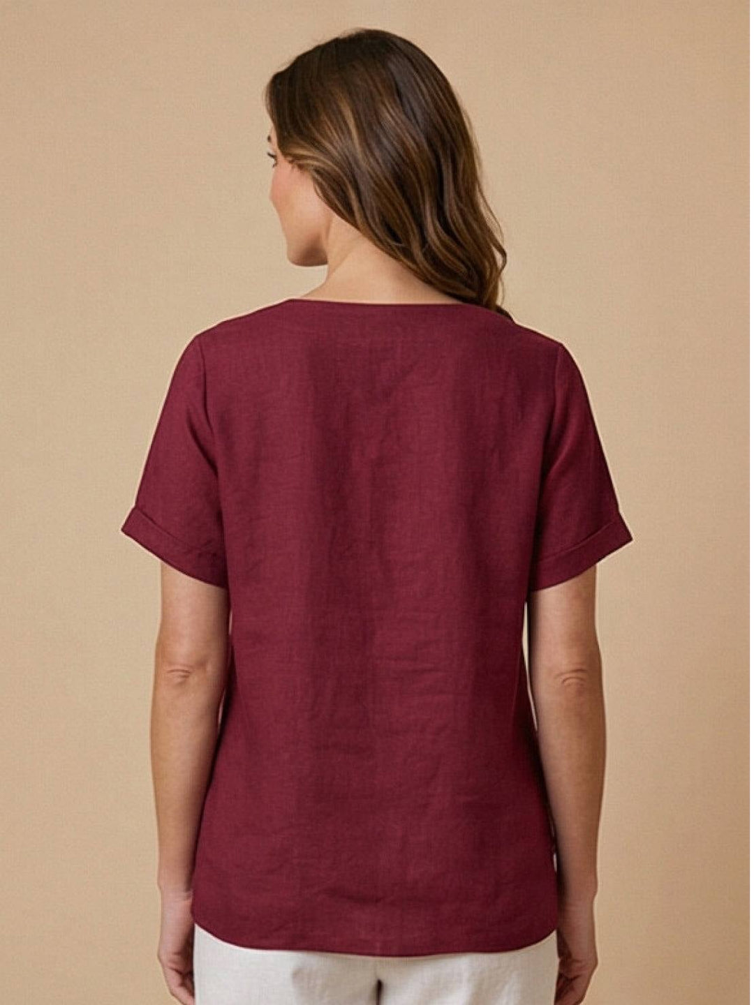 Flat lay of Foreen casual top in Navy Blue
