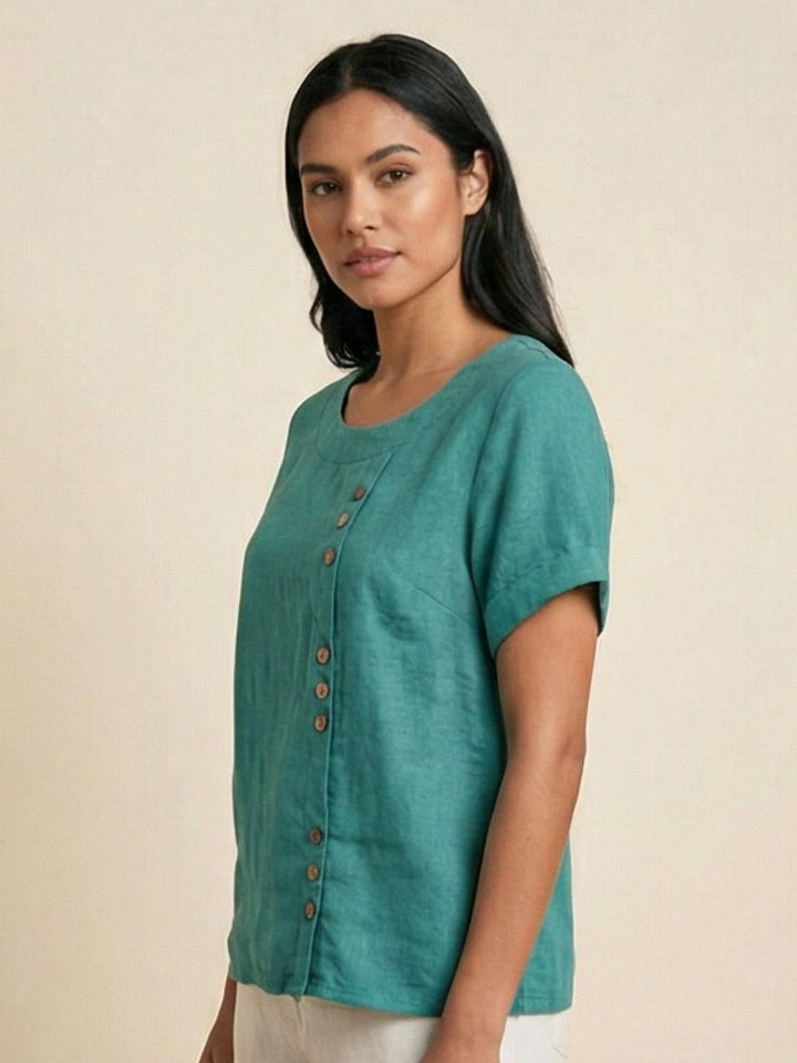 Group flat lay of Foreen tops in multiple colors including Army Green, Deep Teal, and Burgundy