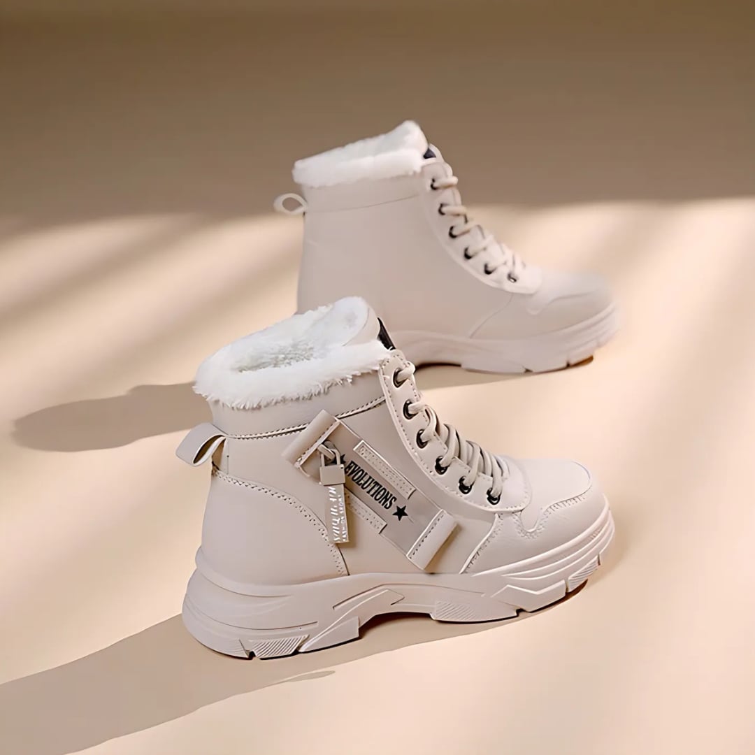 Close-up of the Freya comfort boot upper showing soft, high-quality material and clean finish