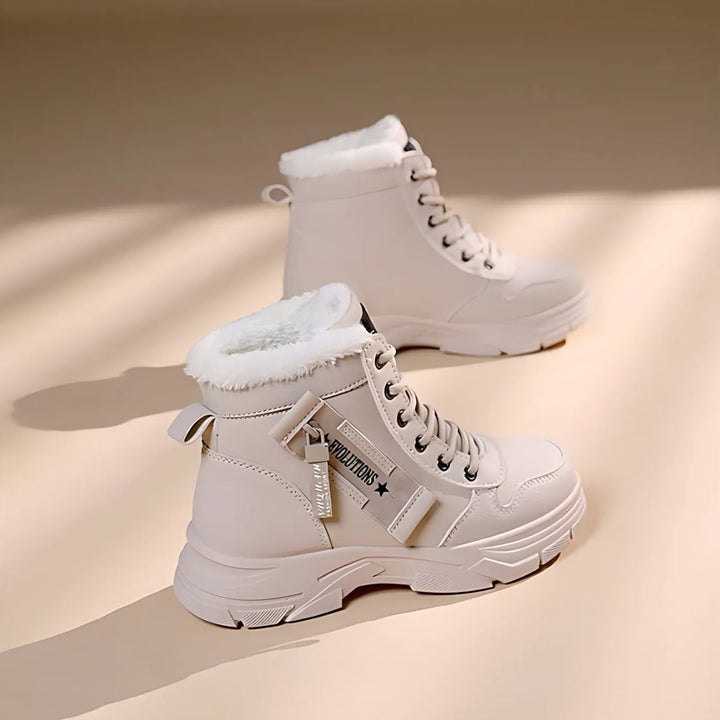Close-up of the Freya comfort boot upper showing soft, high-quality material and clean finish