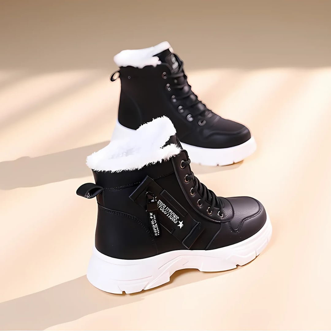 Freya comfort boots in khaki colorway displayed on a clean white background
