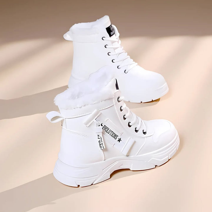 Freya comfort boots in black colorway displayed on a clean white background
