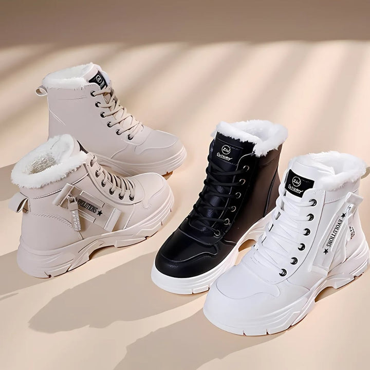 Rear view of the Freya comfort boots showing the heel and ankle construction