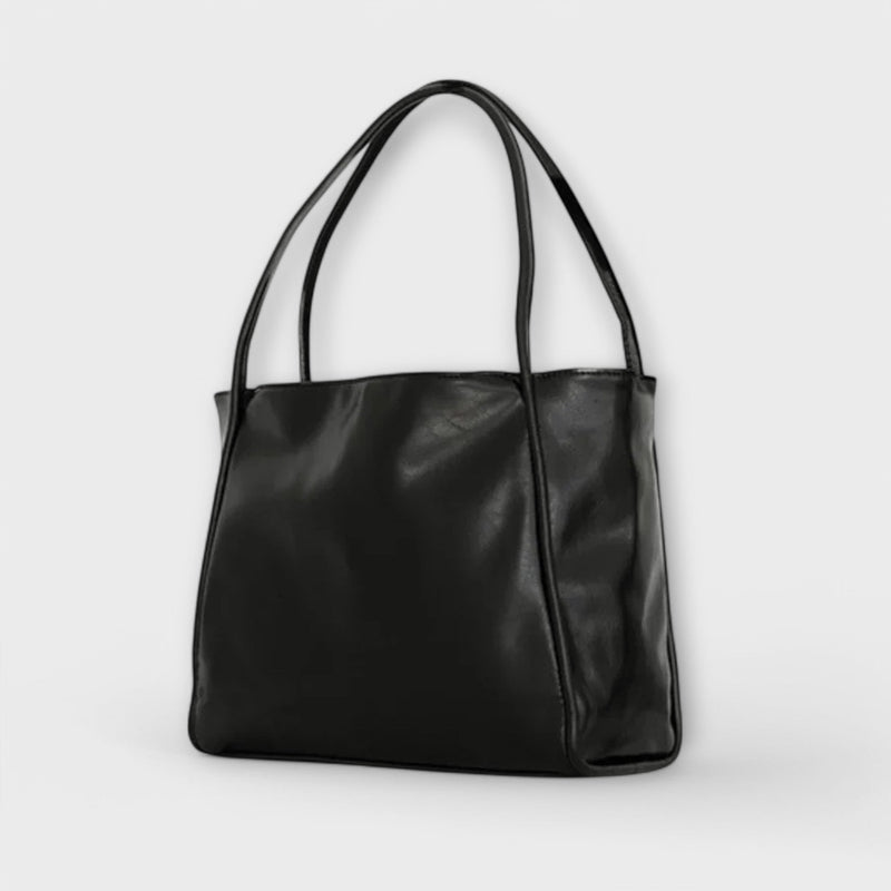 Freydis structured handbag front view showing spacious silhouette