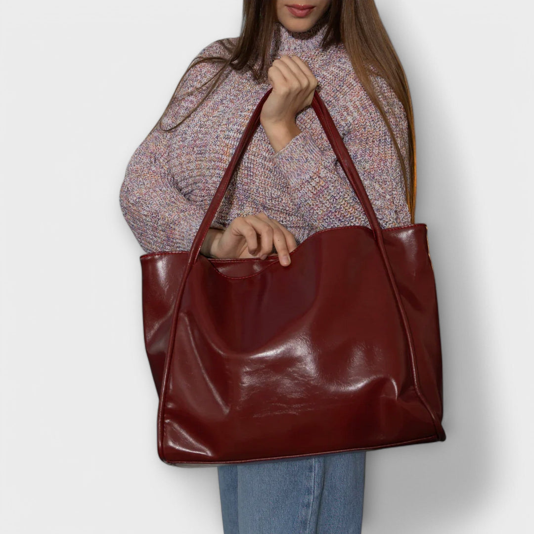 Freydis handbag interior view showing spacious main compartment