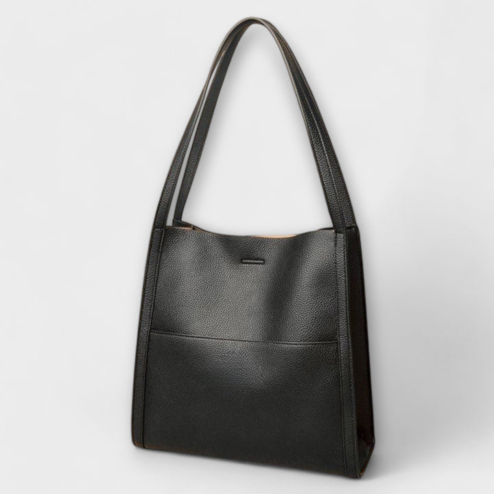 Freydis structured handbag in Khaki colorway against a light background