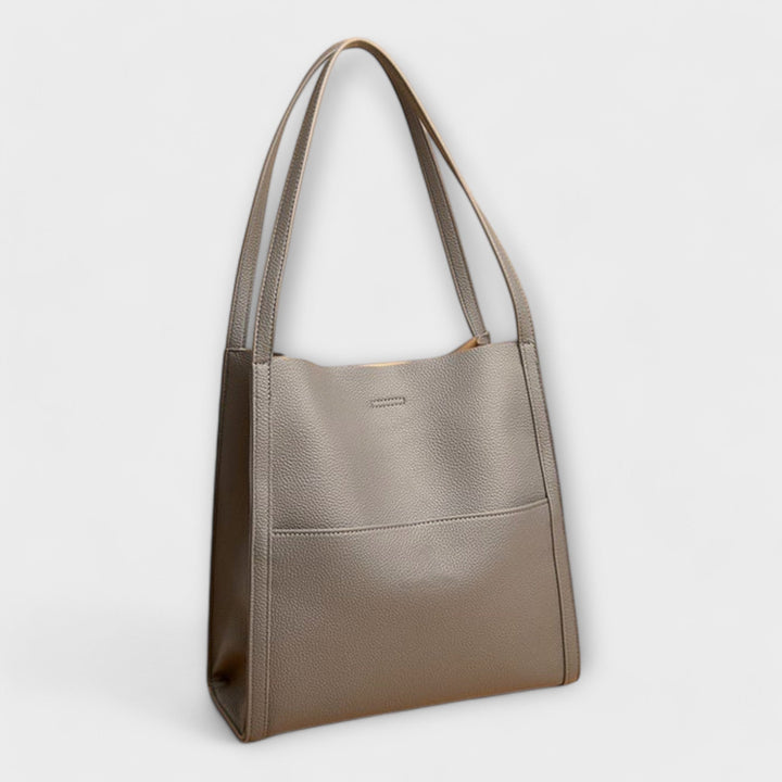Interior view of Freydis handbag showing spacious main compartment