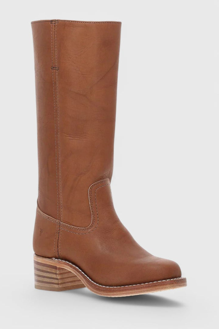 Heel and sole detail of Grace modern classic boots in brown