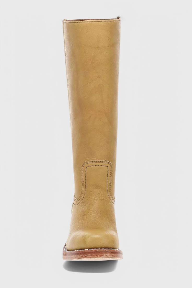 Grace modern classic boots in dark brown side view highlighting sleek lines