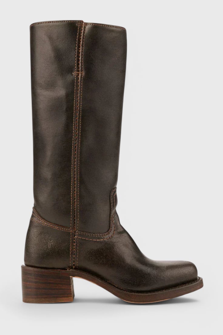 Grace modern classic boots in light brown angled side view