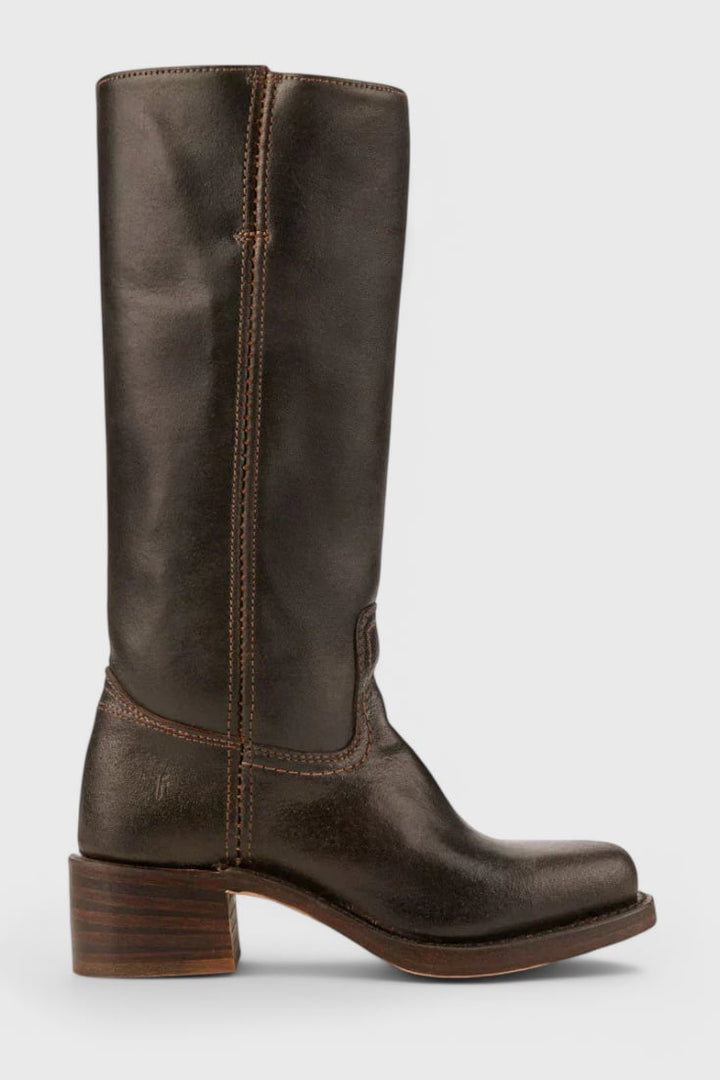 Grace modern classic boots in light brown angled side view