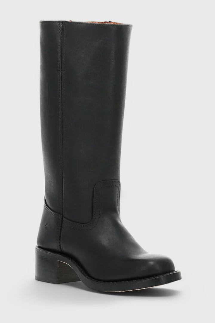 Grace boots in yellow styled with a wrap dress for an evening look