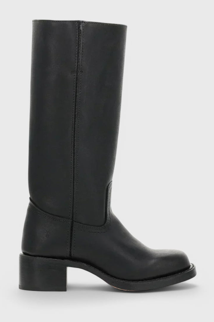 Grace modern classic boots in dark brown close-up of sole and heel