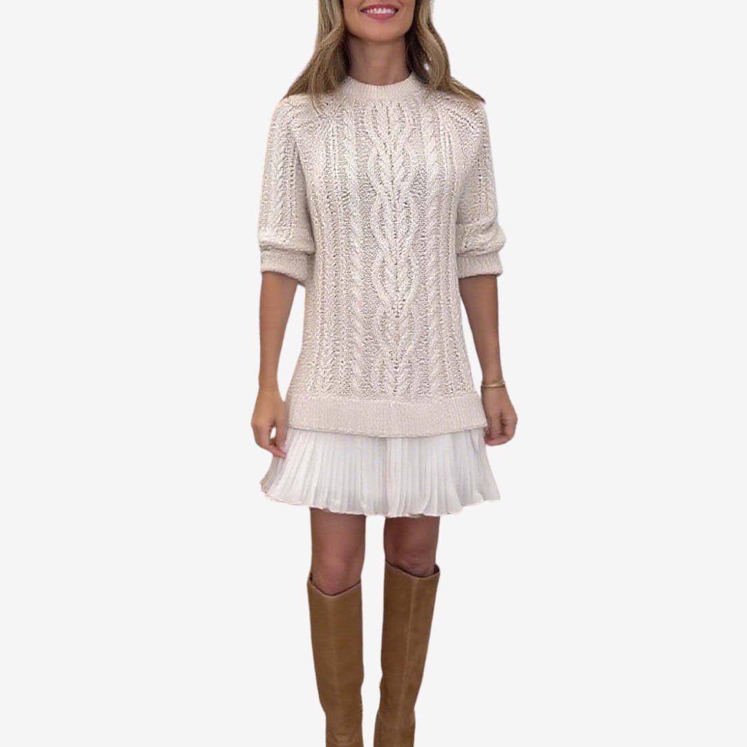 Grace sweater dress in Pink, a feminine and fresh color choice for a standout everyday look