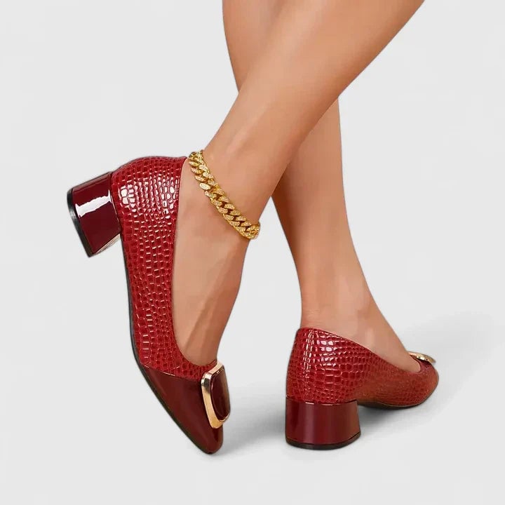 Side profile view of the Hallie loafers highlighting the lightweight flexible sole and polished design