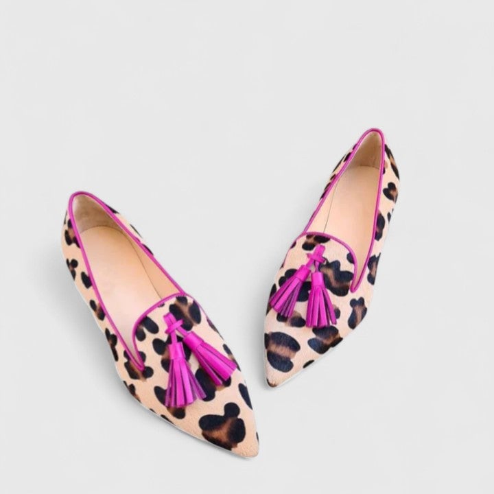 Hannah classic comfort loafers in pink with a cushioned footbed and refined silhouette, shown from a front angle