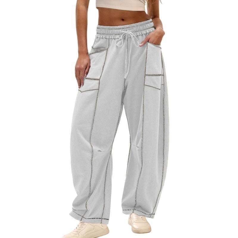 Harlow cargo pants styled with a fitted crop top and sneakers for a casual street look
