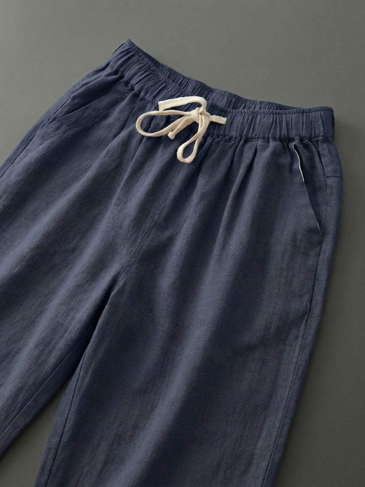 Full-length front view of Harper straight-leg pants in army green