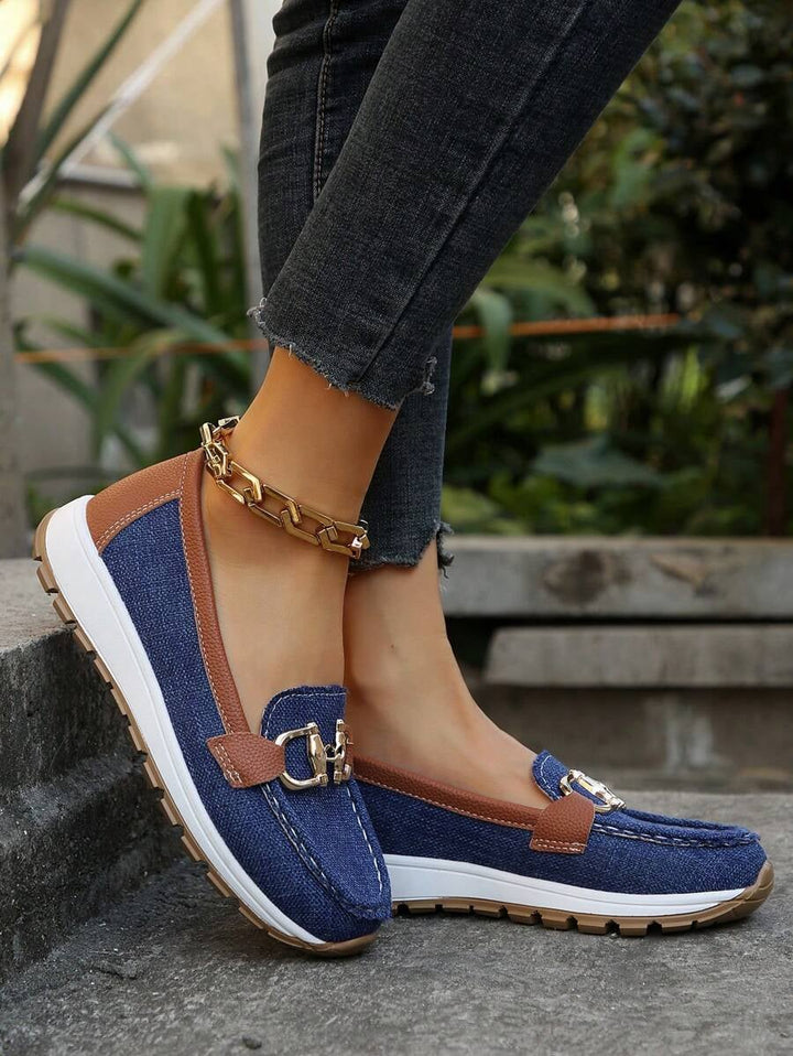 Hazzie loafer sole detail showing cushioned insole and durable rubber outsole