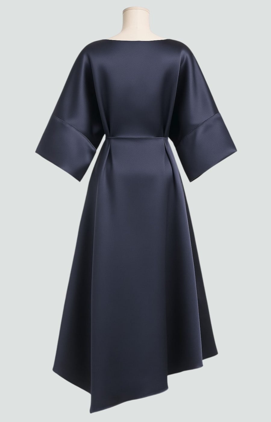 Styled flat lay or detail shot of the Heather long dress showcasing color and fabric texture