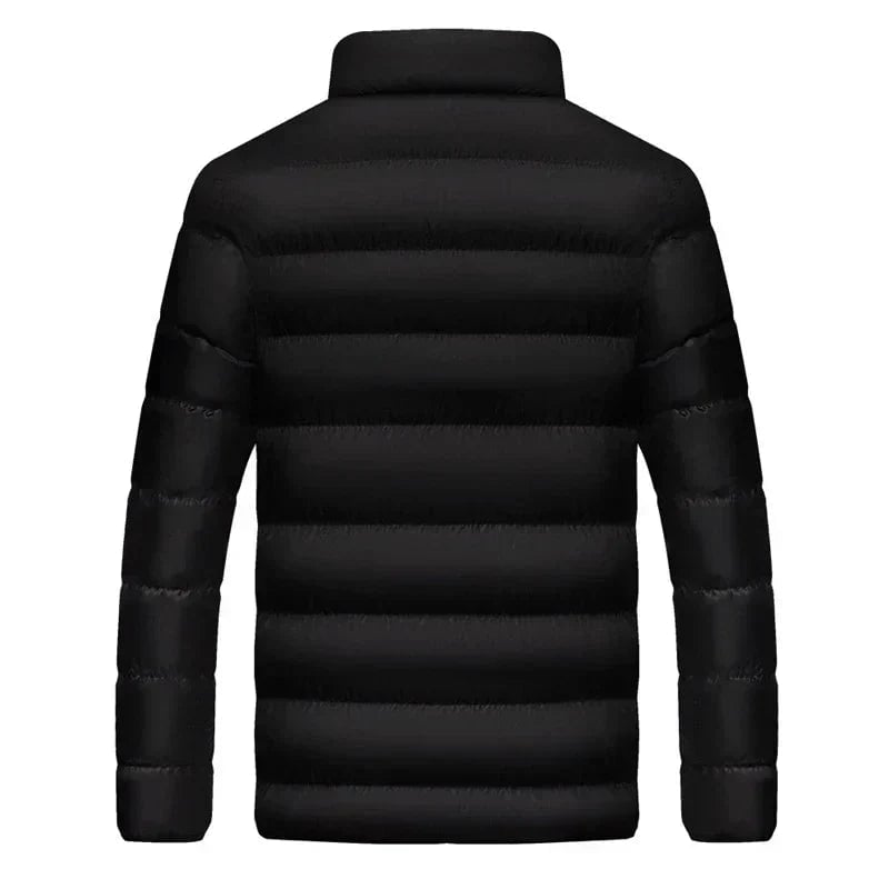 Close-up detail of the Hendrix Elegant Thermal Jacket showing insulation texture and zipper hardware