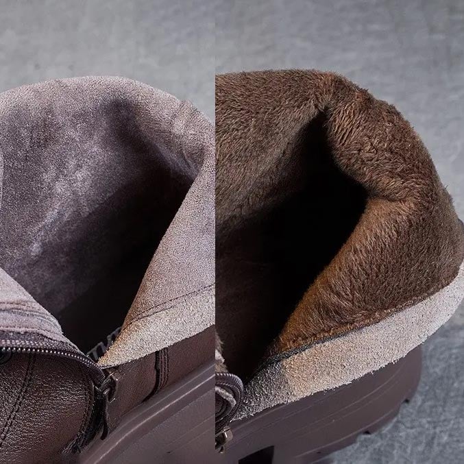 Heel and sole detail of Holly orthopedic boots showcasing shock-absorbing construction