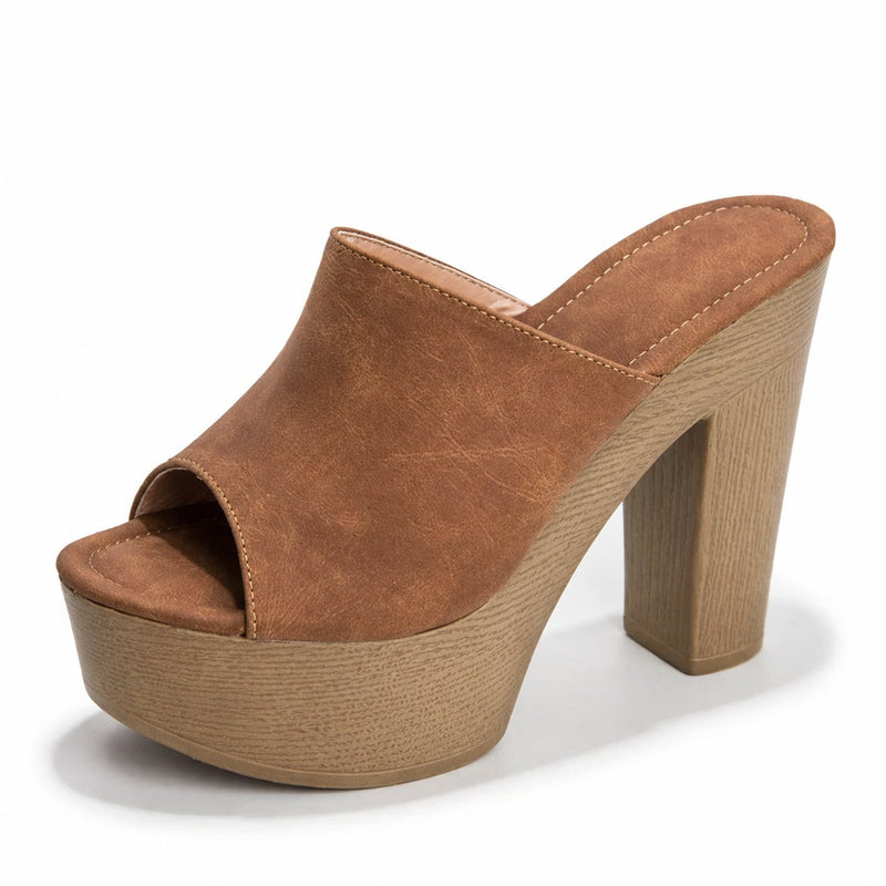 Side profile of Ingrid platform sandals showing cushioned insole and lightweight sole