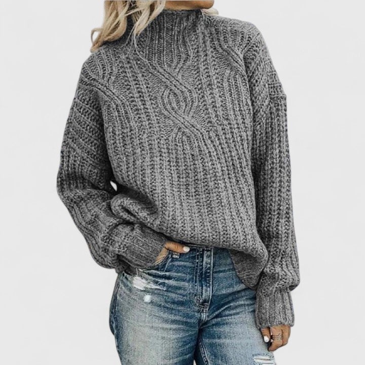 Side profile of the Isabel sophisticated sweater demonstrating the streamlined shape and lightweight structure