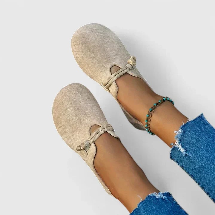 Top-down view of the Isabella loafers highlighting the soft adaptive upper material