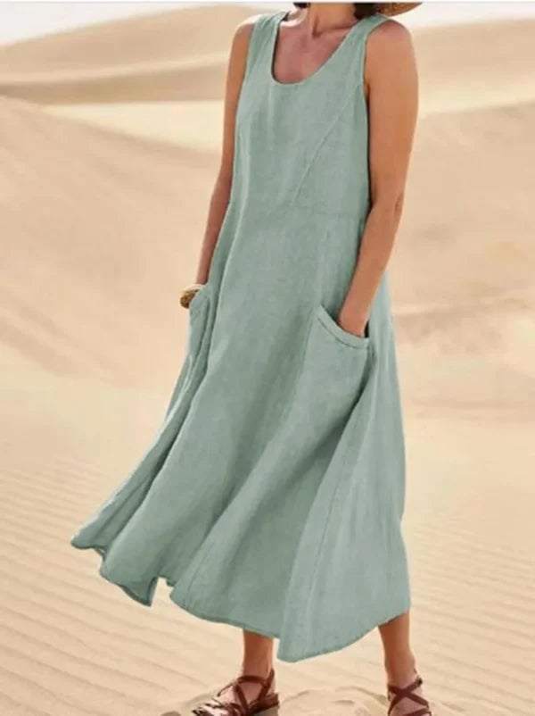 Jenny everyday dress in orange, showing the vibrant color and silhouette