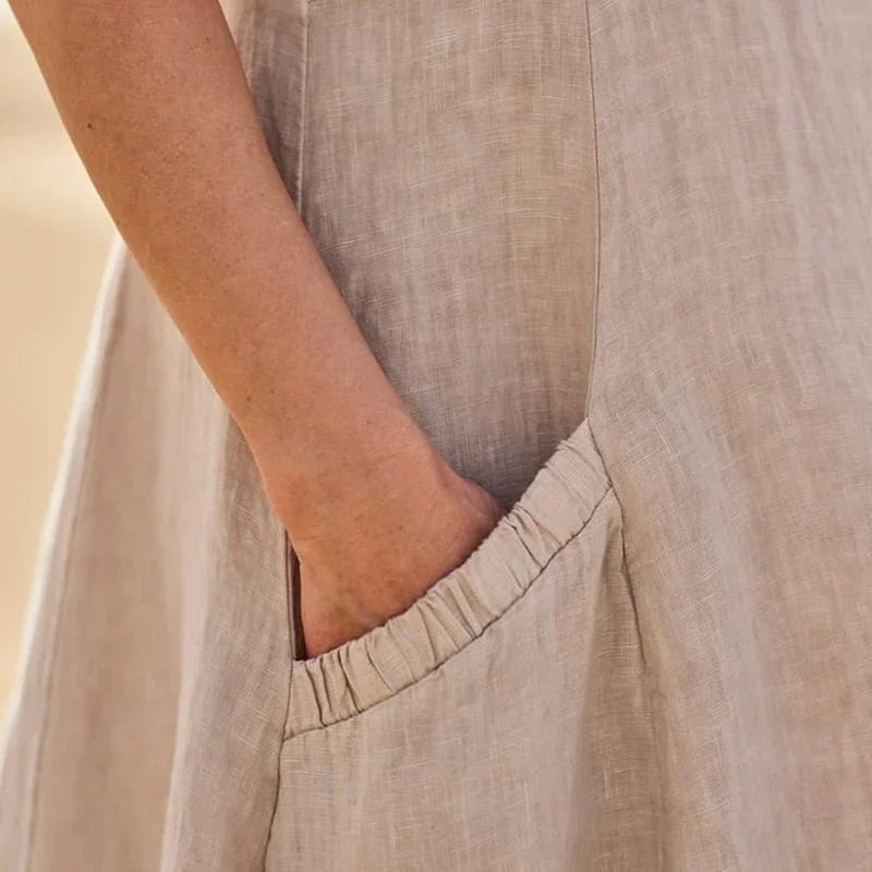 Flat lay of the Jenny everyday dress showing overall shape and length