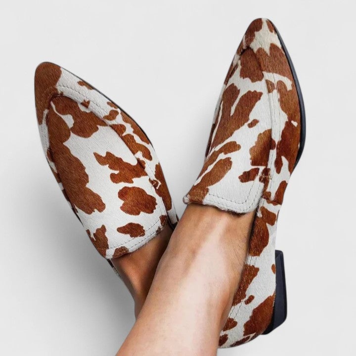 Brown Joelle loafers with a sleek, flexible silhouette and cushioned interior for all-day comfort