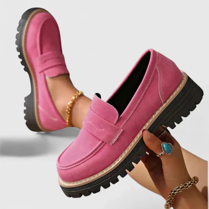 Close-up of Florimay Journey Orthopedic Loafers highlighting the lightweight shock-absorbing sole and flexible upper material