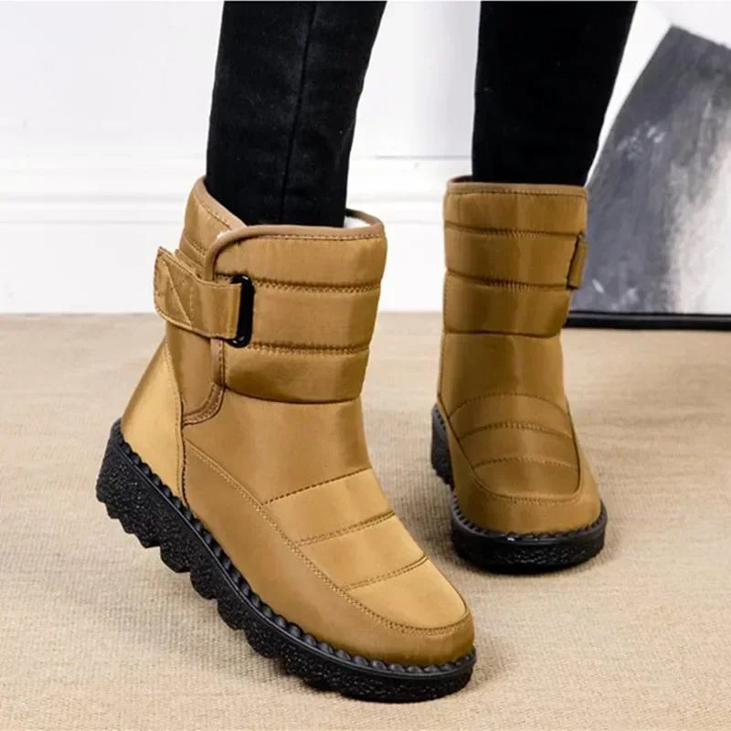 Women's waterproof boots sole detail showing supportive tread