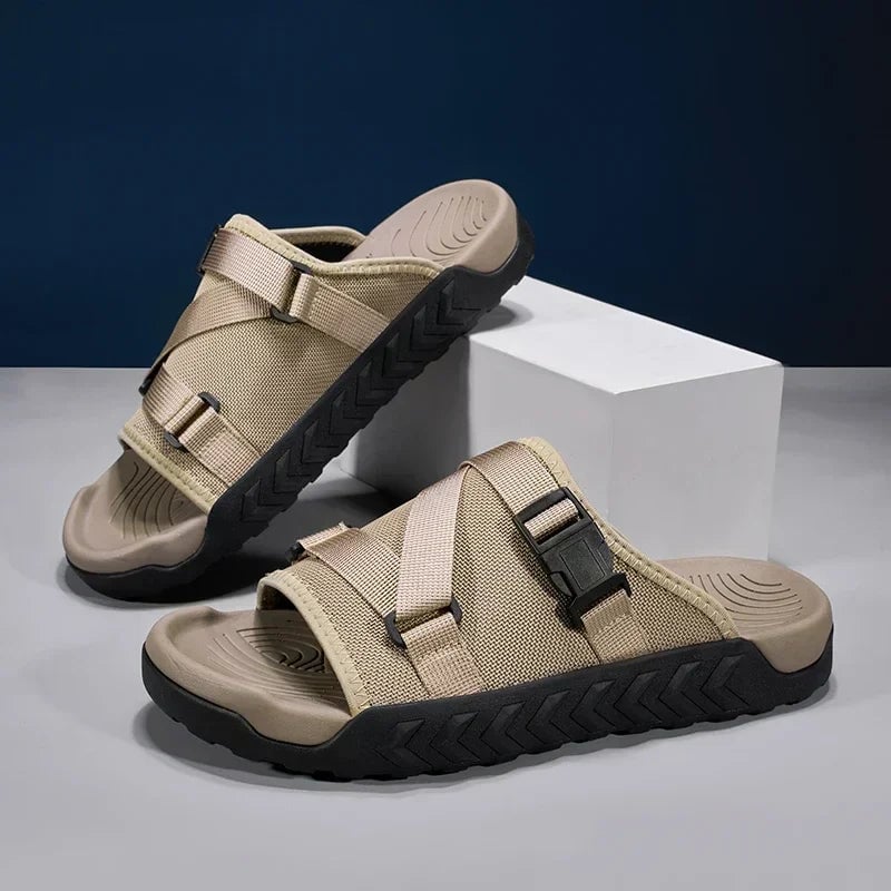 Close-up of the cushioned footbed inside the Joy women's slip-on slipper