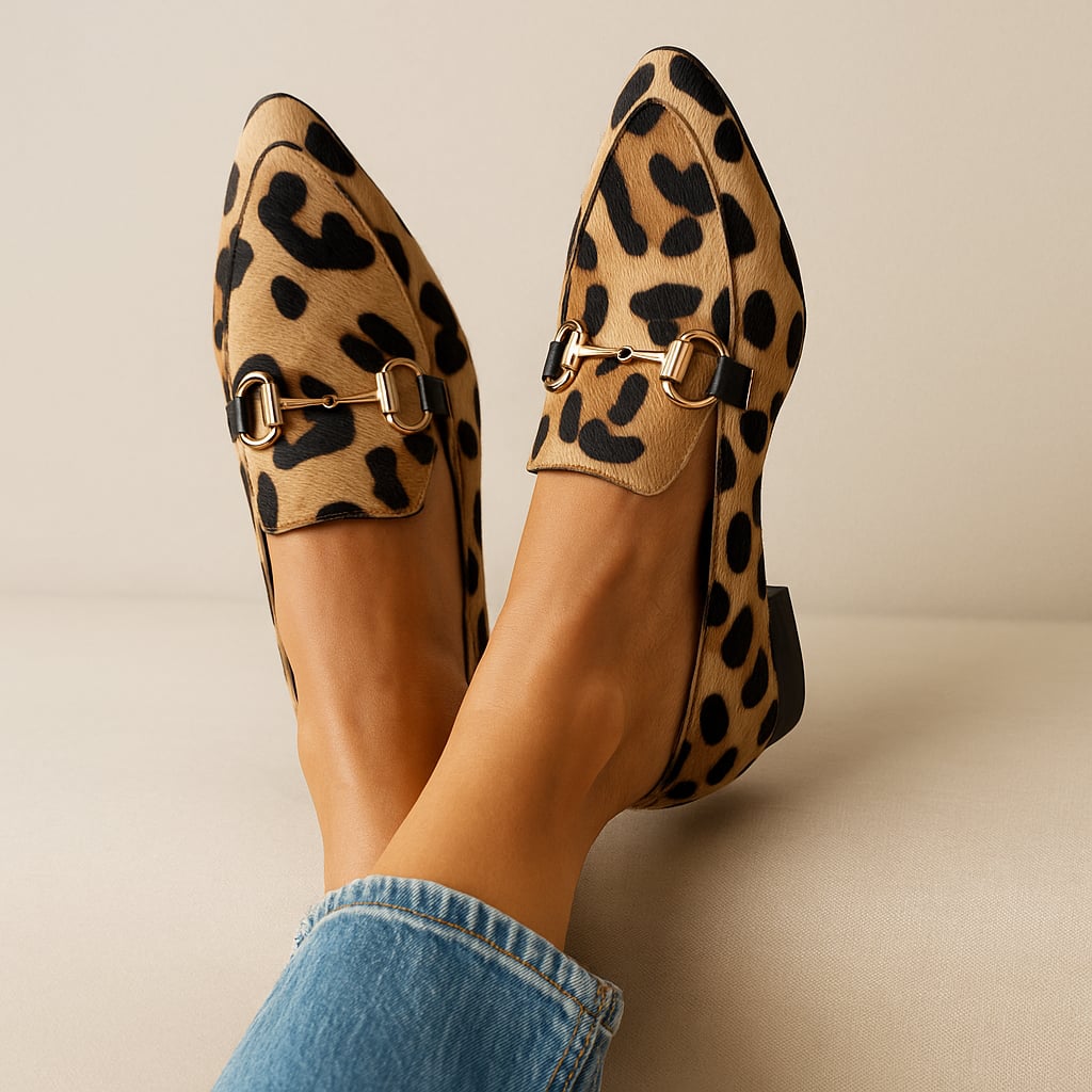 Brown Kadence state loafers with a sleek structured silhouette and cushioned insoles, shown from a front angle