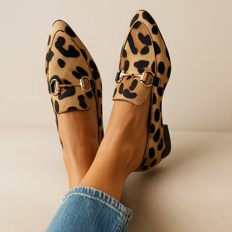 Brown Kadence state loafers with a sleek structured silhouette and cushioned insoles, shown from a front angle